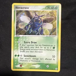 Heracross 7/101 Hidden Legends Holo 2004 Pokemon TCG - Played Card - Image 1