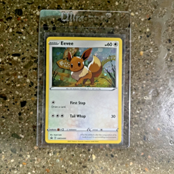Pokemon TCG Eevee SWSH095 SWSH Sword & Shield Promo Cards Holo Cosmo - Image 1