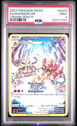 PSA 9 - Mint - Magmortar Galarian Gallery Crown Zenith GG03/GG70 Pokemon Card - Image 1