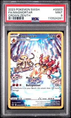 PSA 9 - Mint - Magmortar Galarian Gallery Crown Zenith GG03/GG70 Pokemon Card - Image 3