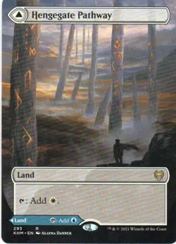 MTG: Kaldheim: Borderless Hengegate Pathway: Lightly Played Condition - Image 1