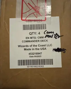 Magic the Gathering MTG Commander Masters Deck Set of 4 Sealed Case - Image 2