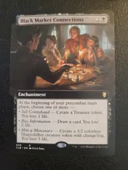 Black Market Connections (Extended Art) Commander Legends Baldur's Gate MTG LP - Image 1