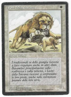 ►Magic-Style◄ MTG - Savannah Lions - Italian Revised FBB - Played - Image 1
