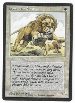 ►Magic-Style◄ MTG - Savannah Lions - Italian Revised FBB - Good/Played - Image 1