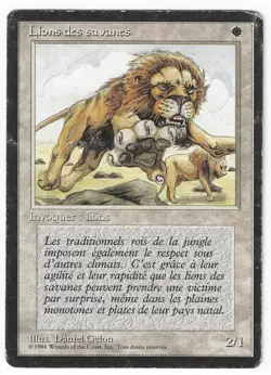 ►Magic-Style◄ MTG - Savannah Lions - French Revised FBB - Played/Poor - Image 1