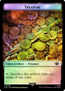 MTG FOIL {Food Token} (#010) // {Treasure Token} - The Lord of the Rings - Image 2