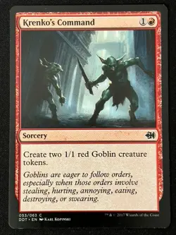 1x MTG Krenko's Command - Duel Decks: Merfolk vs. Goblins (DDT) #53 - Magic - Image 1