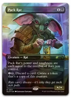 Pack Rat (1307) (Rainbow Foil) #1307 (NM) Secret Lair Drop SLD Magic MTG - Image 1