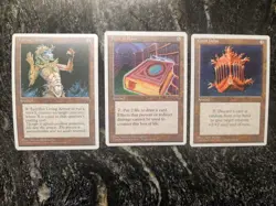 MTG Legends Set - Living Armor + Book of Rass (Chronicles) Coral Helm(4th Ed) - Image 1