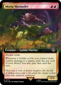MTG FOIL Moria Marauder Extended Art Surge Foil - The Lord of the Rings #773 - Image 1