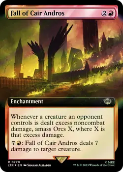 MTG FOIL Fall of Cair Andros Extended Art Surge Foil - The Lord of the Rings - Image 1
