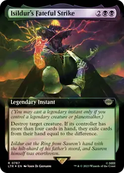 MTG FOIL Isildur's Fateful Strike Extended Art Surge Foil - The Lord of the - Image 1