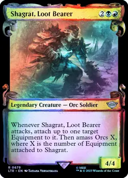 MTG FOIL Shagrat, Loot Bearer Showcase Silver Foil - The Lord of the Rings #679 - Image 1