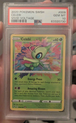 PSA 10 Celebi Amazing Rare English 2020 ~ Vivid Voltage Pokemon SWSH #9 Gem Mint - Image 1