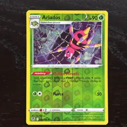 Ariados 004/195 Pokemon Silver Tempest Sword & Shield Reverse Holo Rare NM - Image 1