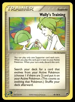 WALLY'S TRAINING 89/100 UNCOMMON SANDSTORM POKEMON - Image 1