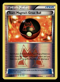 Team Magma's Great Ball 31/34 Reverse Holo Double Crisis Pokemon Card - Image 1