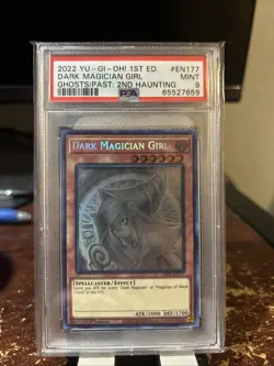 PSA 9 Dark Magician Girl (Ghost Rare) Ghosts from the Past 2 1st Edition YuGiOh - Image 1