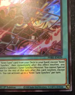 Kewl Tune Synchro PHRE-EN039 1st Edition Ultra Rare Phantom Revenge Yu-Gi-Oh! - Image 5