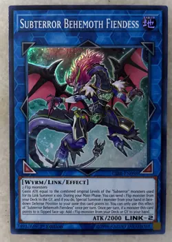 Yugioh Subterror Behemoth Fiendess CIBR-EN098 Super Rare 1st Edition LP - Image 1