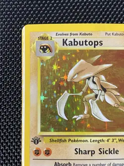 Kabutops 9/62 1st Edition Holo Rare Fossil Pokemon TCG Card - Image 2
