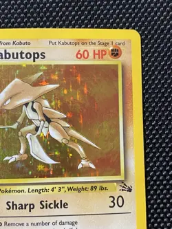 Kabutops 9/62 1st Edition Holo Rare Fossil Pokemon TCG Card - Image 3