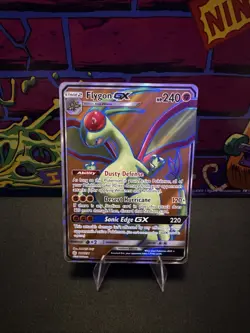 Pokemon TCG Sun & Moon Cosmic Eclipse Flygon GX Ultra Rare Card #218 NM - Image 1