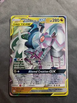 Pokemon TCG Arceus & Dialga & Palkia GX Tag Team Hilo Rare Card 156/236 - Image 1
