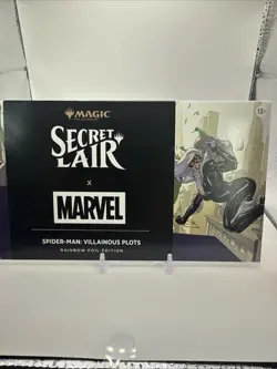 MTG Secret Lair x Marvel's Spider-Man Villainous Plots Rainbow Foil Magic SEALED - Image 1