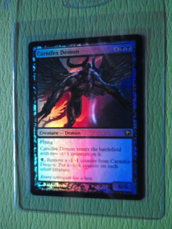 Carnifex Demon 57 (Foil Rare) Scars of Mirrodin MTG Magic the Gathering - Image 1