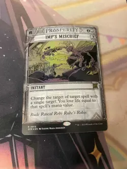 MTG - IMP'S MISCHIEF - FOIL - BREAKING NEWS - RARE - NM - Image 1