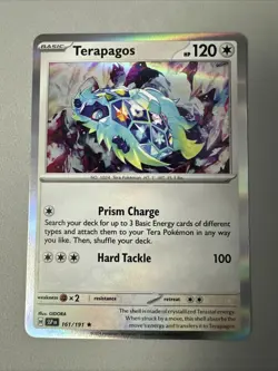 Pokemon TCG * SV Surging Sparks * 161/191 Terapagos Rare * HOLO * FRESH PK - Image 1