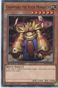 Yugioh Granmarg The Rock Monarch SBCB-EN030 Speed Duel Common NM x3 Play Set - Image 1