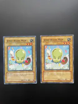 Yugioh Jerry Beans Man YSDS-EN007 + CRV-EN004 Mixed Editions Common Damaged X2 - Image 1