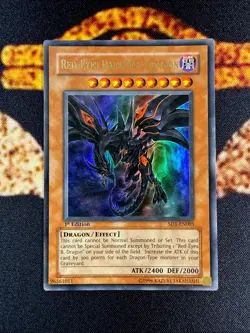 YUGIOH • RED EYES DARKNESS DRAGON • ULTRA RARE • SD1-EN001 • 1st EDITION • VLP - Image 1