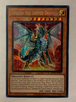Yu-Gi-Oh! Timaeus the United Dragon MP23-EN003 25th Anniversary Tin Prismatic NM - Image 1