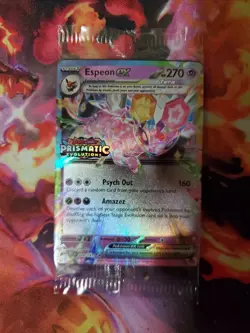 Pokemon TCG Espeon EX Prismatic Evolutions Promo Card 034/131 Stamped Sealed - Image 1