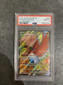PSA 8 NM-MT Ethan's Ho-Oh EX 209/182 Destined Rivals Ultra Rare Pokemon Card - Image 1