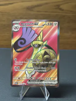 Pokemon Aegislash EX TCG Paradox Rift Holo Ultra Rare Card 230/182 - Image 1