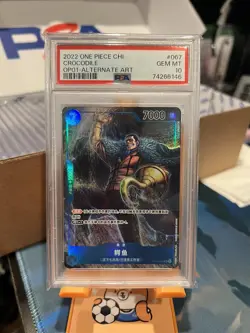 ONE PIECE Card Game - Crocodile Alt Art OP01-067 SR ROMANCE DAWN PSA 10 CHINESE - Image 1