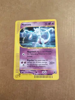 Pokemon Mewtwo Card 20/165 Holo Rare Expedition Base Set - Image 1