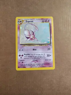 Pokemon Espeon Neo Discovery TCG 1/75 Holo Unlimited Rare Card - Image 1