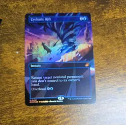 Magic the Gathering Cyclonic Rift Anime Borderless Ravnica Remastered Foil Card - Image 1