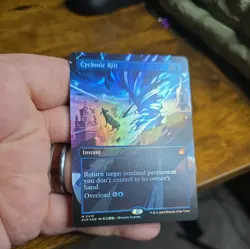 Magic the Gathering Cyclonic Rift Anime Borderless Ravnica Remastered Foil Card - Image 5