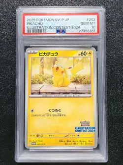 PSA 10 Pikachu Illustration Contest 2024 Promo SV-P #242 Japanese Pokemon Card - Image 1