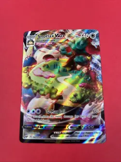 Pokemon TCG Snorlax VMAX Holo Ultra Rare Card Sword & Shield Base Set 142/202 - Image 1