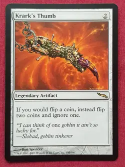 Magic The Gathering MIRRODIN KRARK'S THUMB artifact card MTG - Image 1
