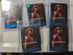 One piece Monkey D.Luffy P-055 Live Action Premium English Card Foil NM - X5 - Image 1