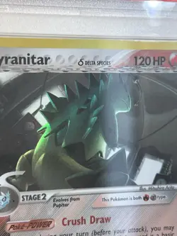 Pokemon TCG Tyranitar EX Holo Rare Card 16/113 2005 Delta Species PSA 8 - Image 3